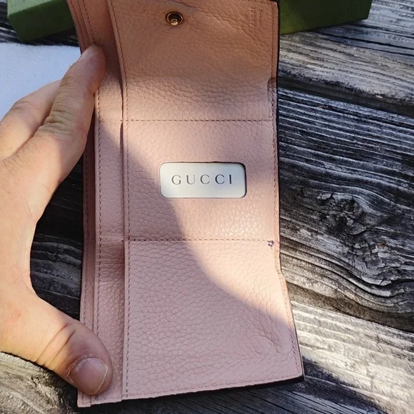 Gucci Blind For Love Blush Pink Compact Wallet With Box, Dustbag & Ribbon - Picture 7 of 12